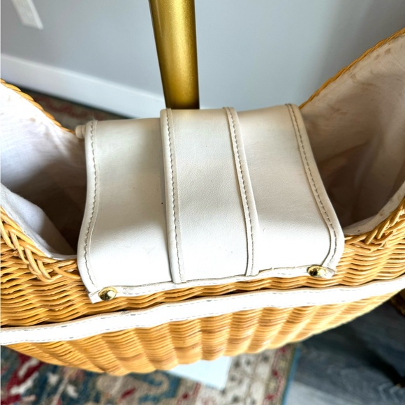 Sun n Sand Vintage Wicker Basket Satchel Bag - Picture 9 of 15